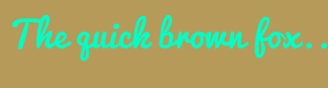 Image with Font Color 00FFC6 and Background Color B59A5A